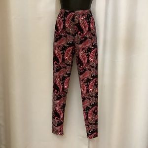 Leggings Women’s Size 12-20 Elastic Waistband Paisley Pattern High Waist